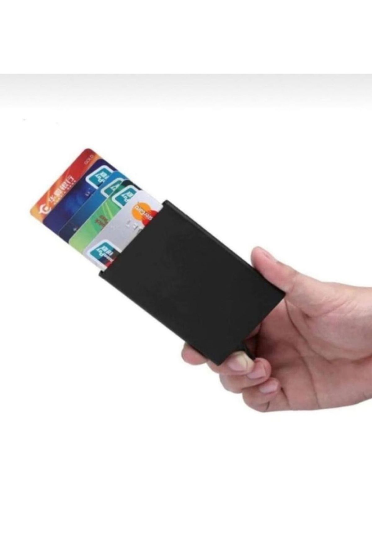 کارت دار زنانه نسل جدید خانه فلزی مینیمالیستی مسدود کردن RFID و مردانه سیاه cgderi