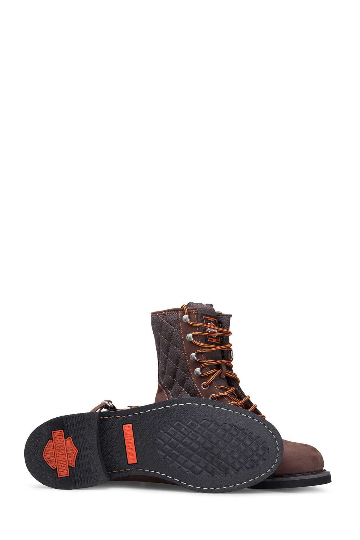 بوت مردانه قهوه ای هارلی دیویدسونHarley Davidson | 025M100031 اورجینال - تصویر 4