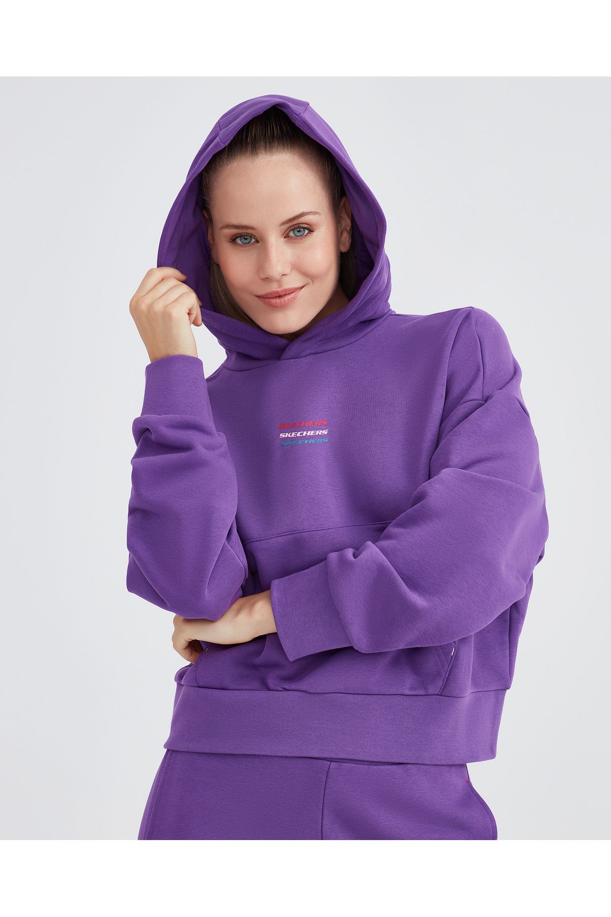 Skechers sweatshirts womens purple on sale