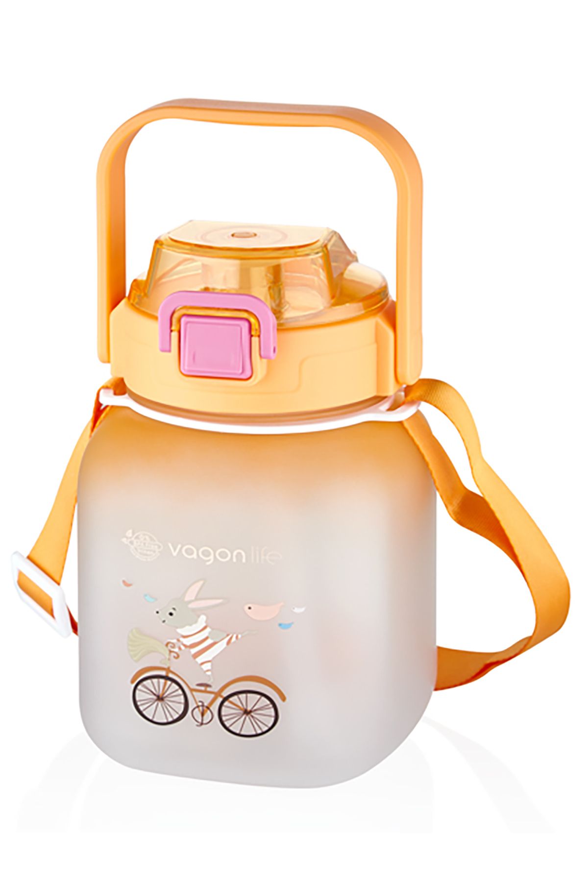 قمقمه و فلاسک چند رنگ زندگی واگن طرح دار Tritan Matara Orange 1100 ML VGN2275T Vagonlife
