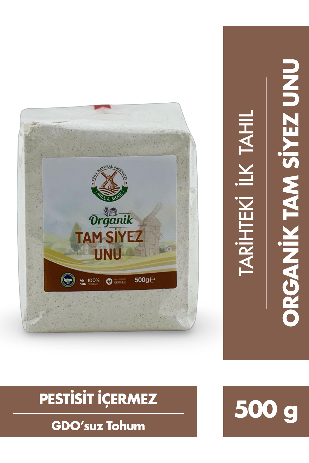 Mill & More Only Natural Products Organik Tam Siyez Unu 500 g +6 Ay