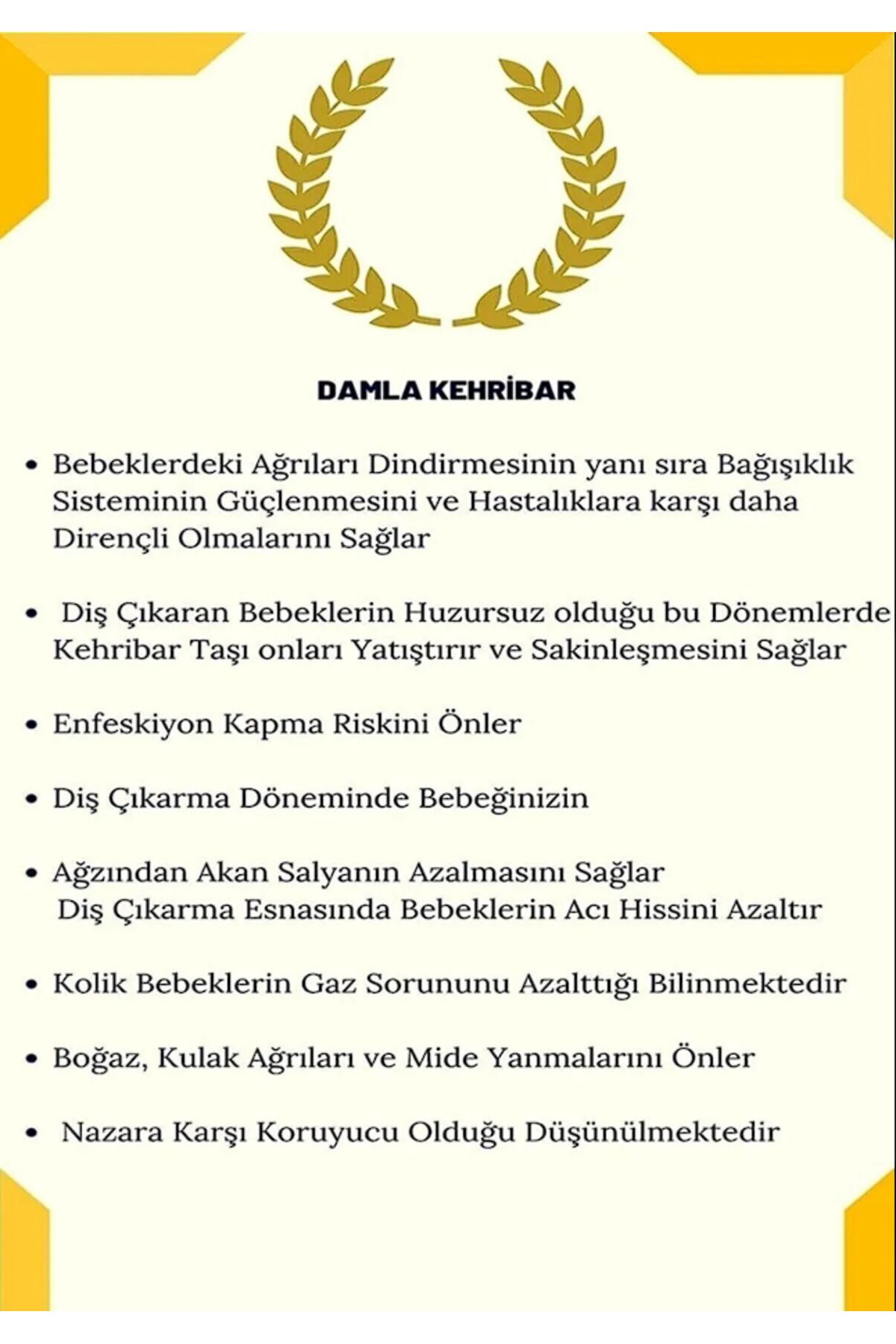 Unisex Sertifikalı %100 Orjinal Litvanya Baltık Kehribar Limon Renk Bebek Bileklik 0-4 Yaş 12-14 Cm