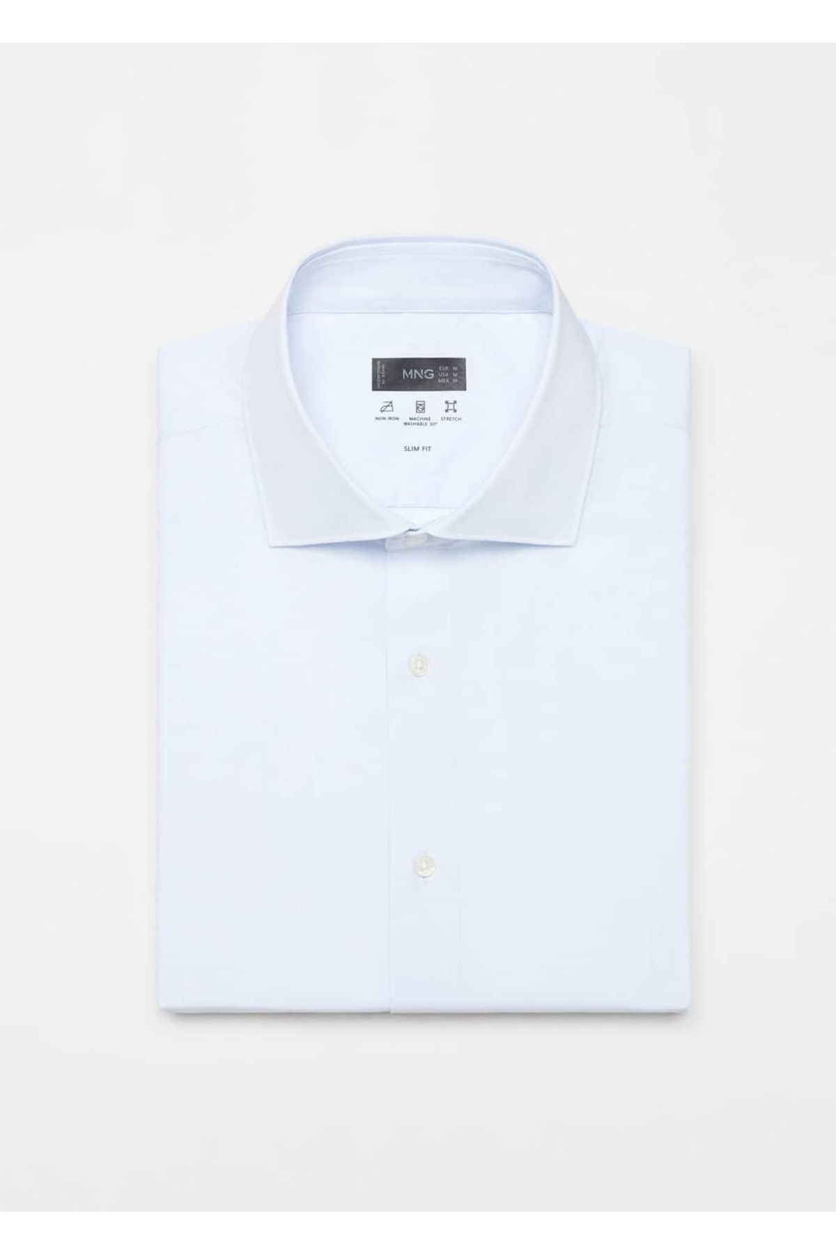 MANGO Man-Stretch Micro Pattern Molded πουκάμισο 7