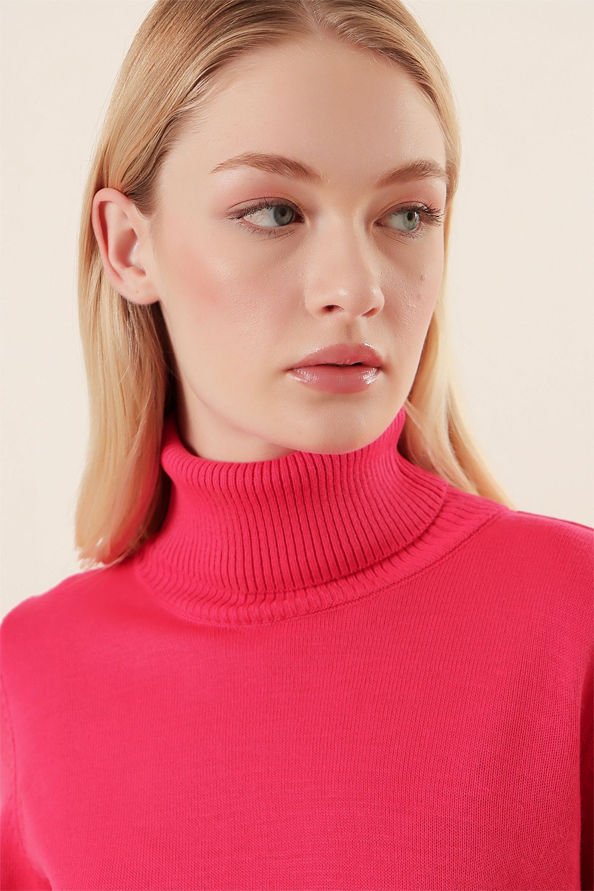 Bigdart-15747 Rollkragenpullover – Fuchsia 5