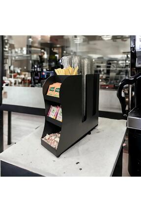 decorelax 2 Bölmeli 16oz Bardak Uyumlu Çay, Kahve, Pipetlik, Karıştırıcı, Kar...