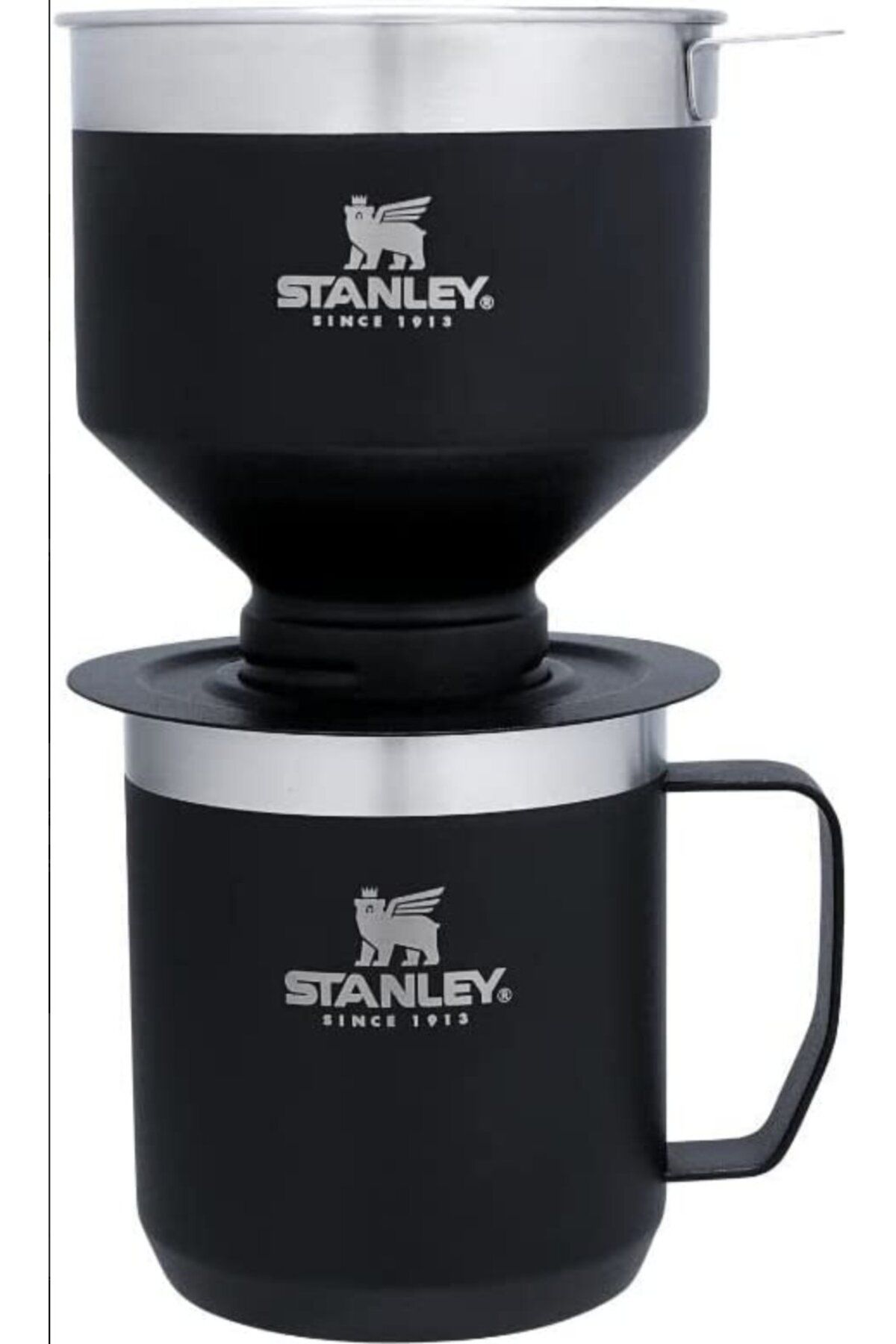 فلاسک مشکی فنجان های کلاسیک ترموس و تولید قهوه سیاه Stanley