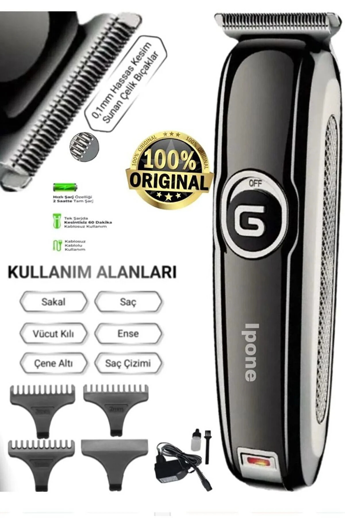 IP-1011 Professional Pre-Laser Hairdresser Hair Beard Neck Drawing Whole Body Shaver