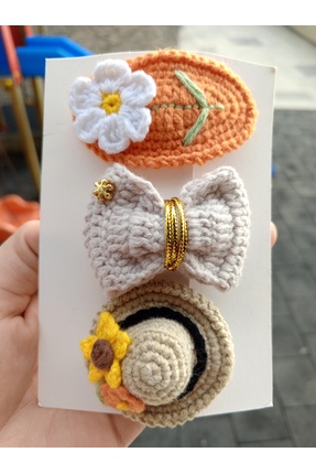 Jolly accesory Çok Renkli Anne ve Çocuk Toka Seti