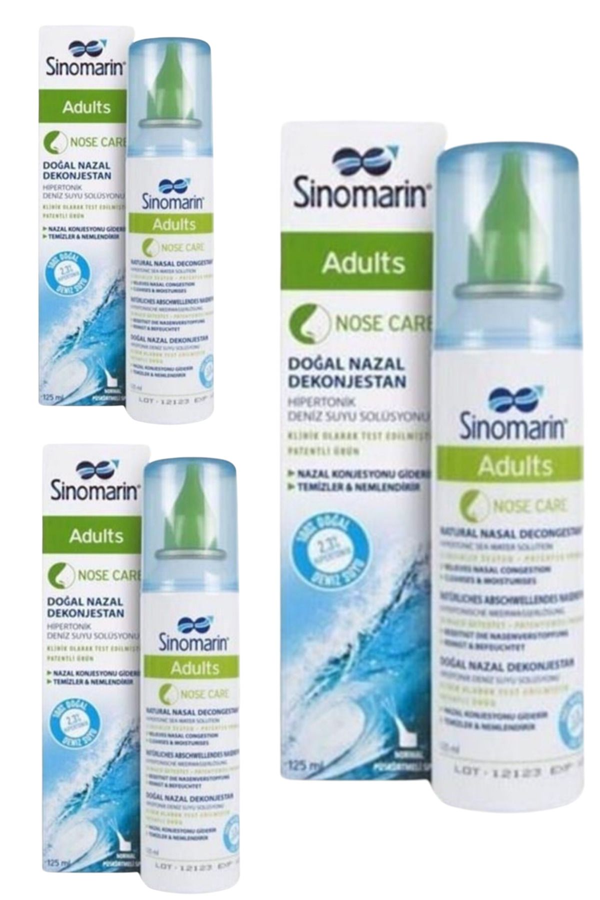 Sinomarin Adults Yetişkinler İçin Deniz Suyu 125 ml X3