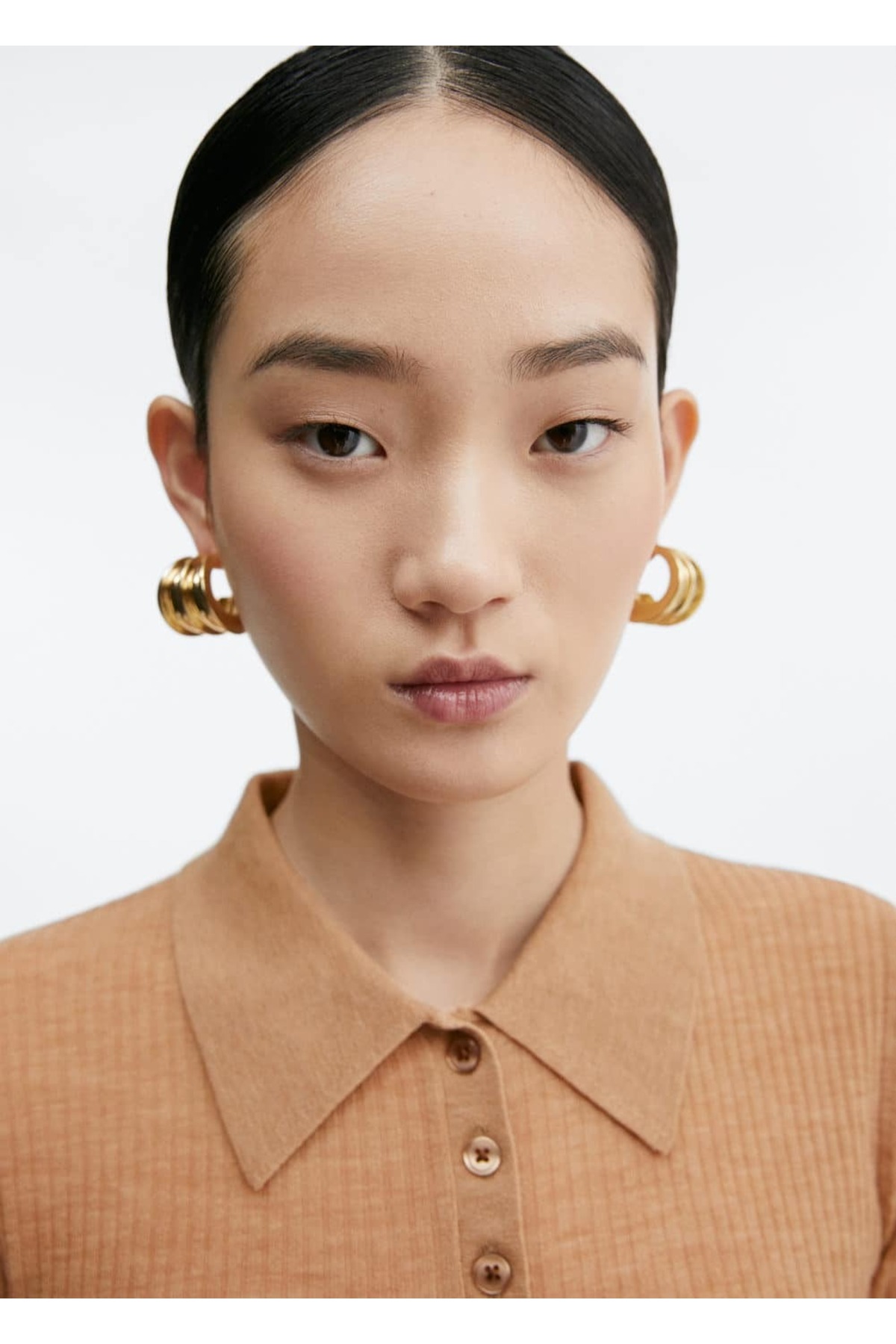 بافت و پلیور زنانه قهوه ای منگوMANGO | 57005810 اورجینال - تصویر 6