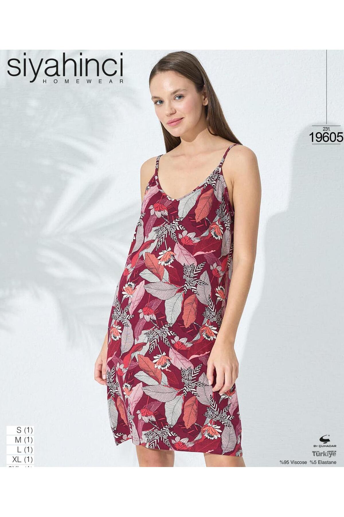 newaa butik Bordo Askılı Gecelik