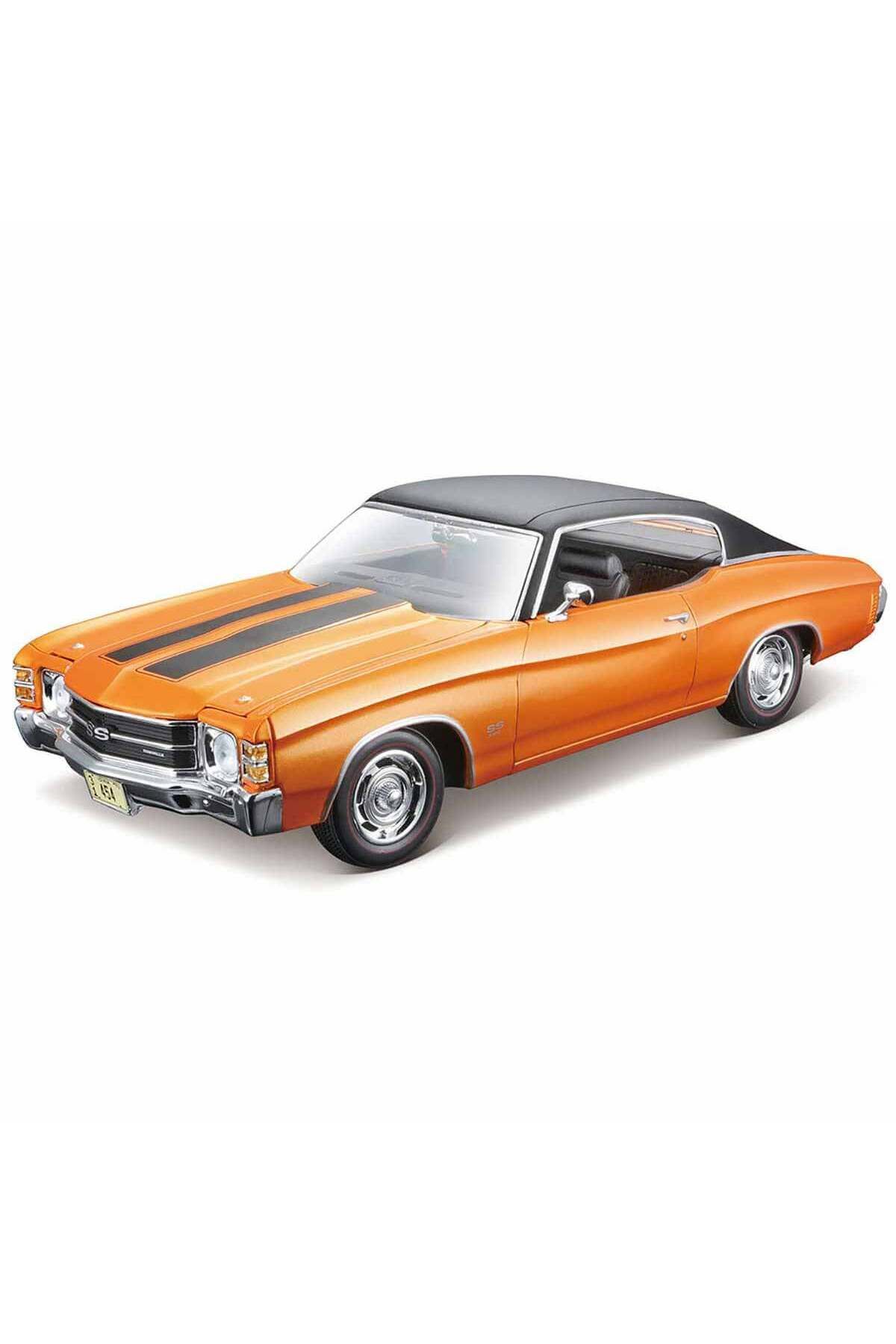 عروسک های اسباب بازی و لوازم جانبی 1:18 MAISTO 1971 شورولت CHEVELLE SS 454 مدل نارنجی Maisto
