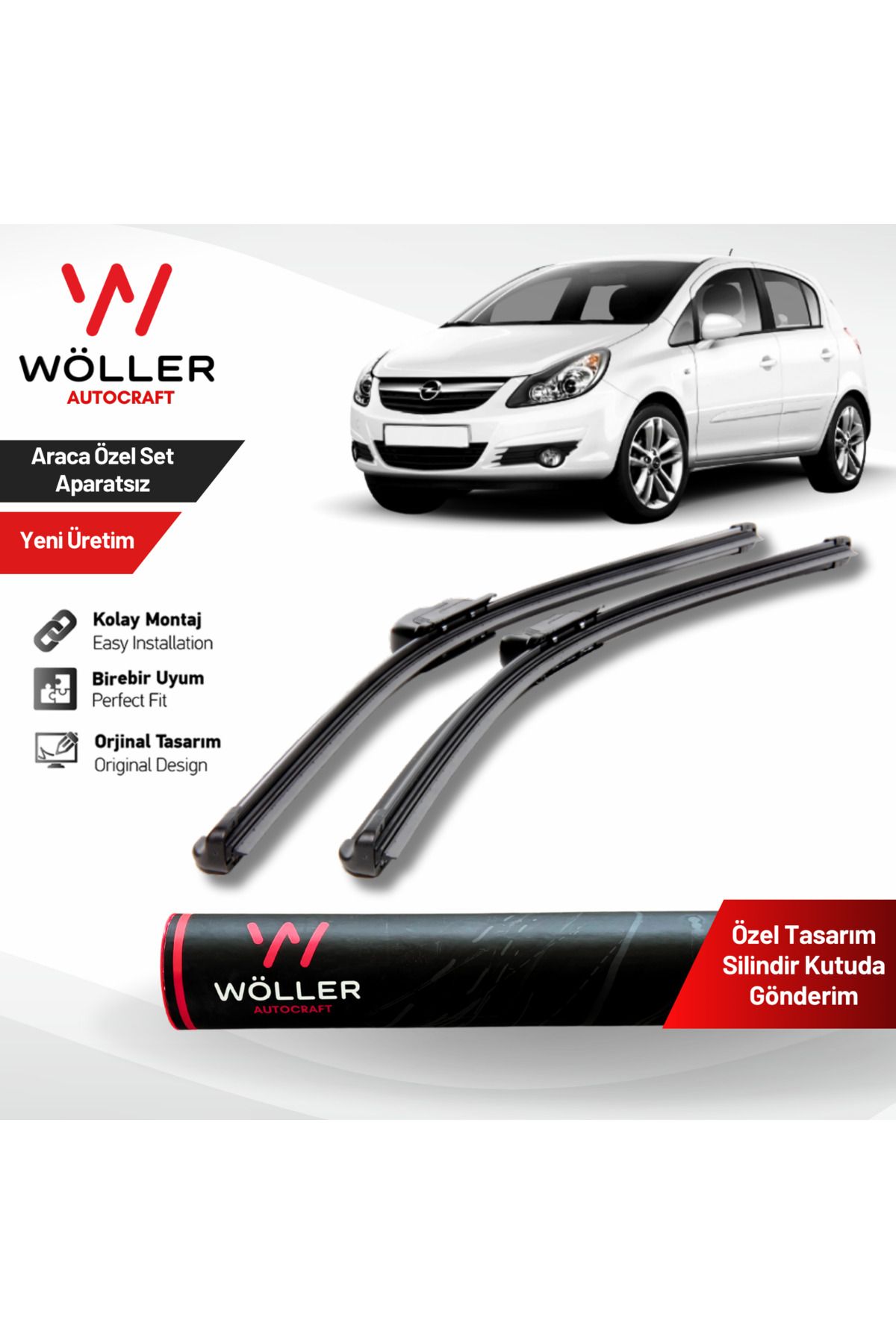 Wöller Opel Corsa D Wiper 2006 2014 Комплект стеклоочистителей специально для автомобиля wöllersacak11263