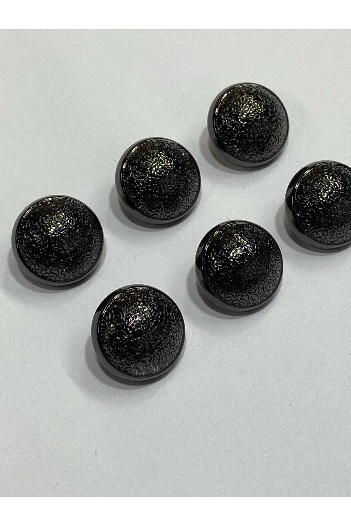 Metal Button/Cardigan Vest Length/ Set of 6/1,8 cm/jx019/Anthracite