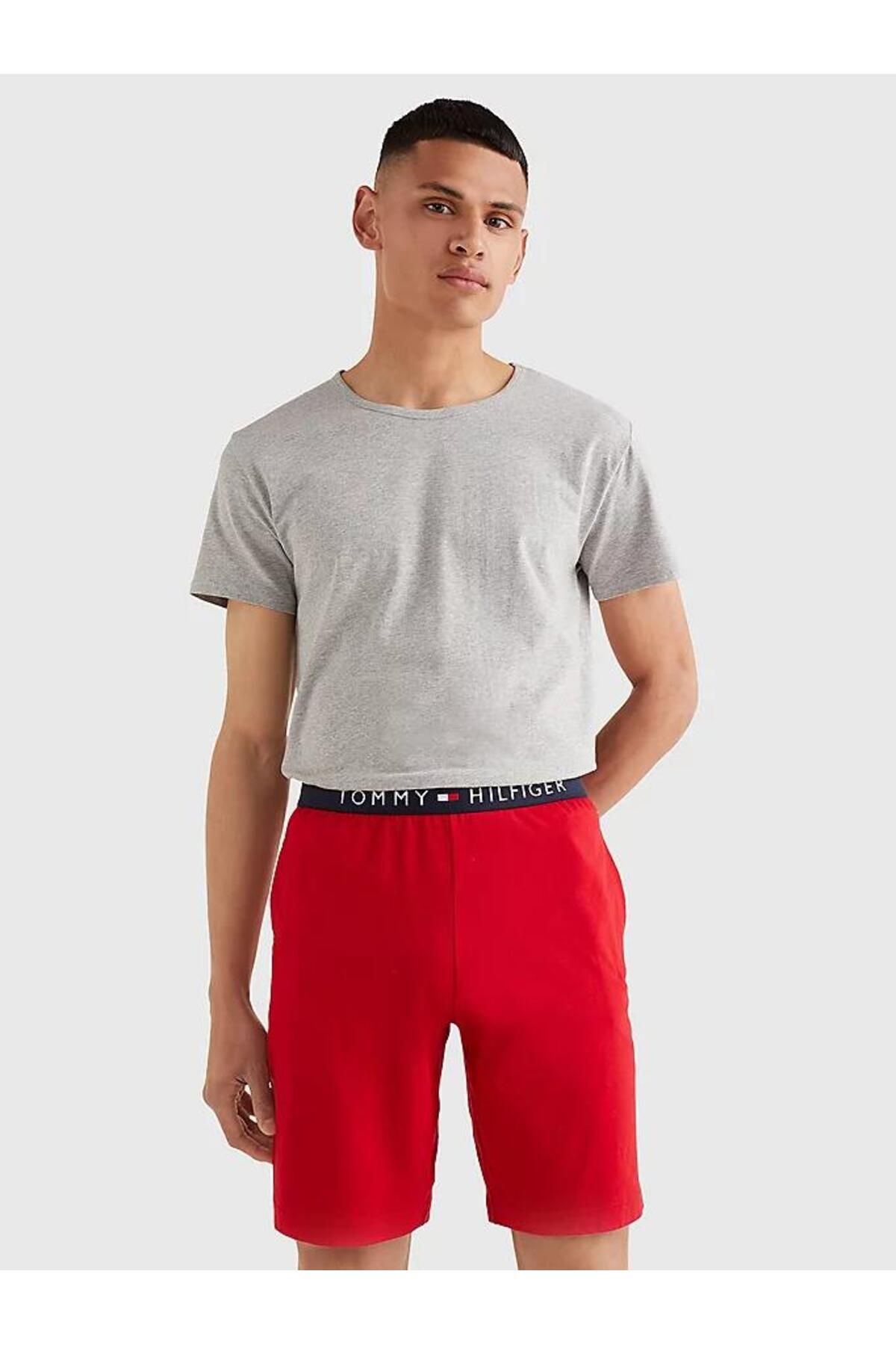 تی شرت قرمز مردانه کشش Cn سه راهی Ss 3pack Tommy Hilfiger