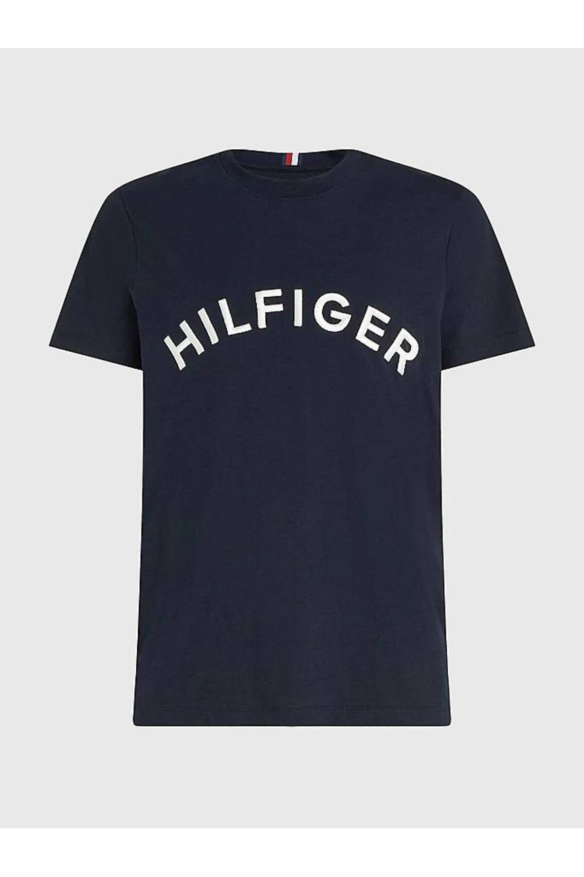 تیشرت مردانه آبی تامی هیلفیگر | MW0MW30055DW5 اورجینال - تصویر 6