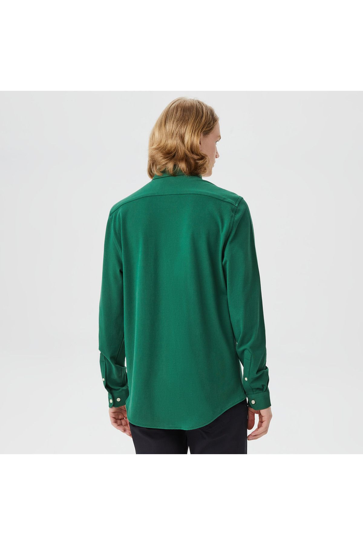 Lacoste پیراهن سبز باریک مردانه