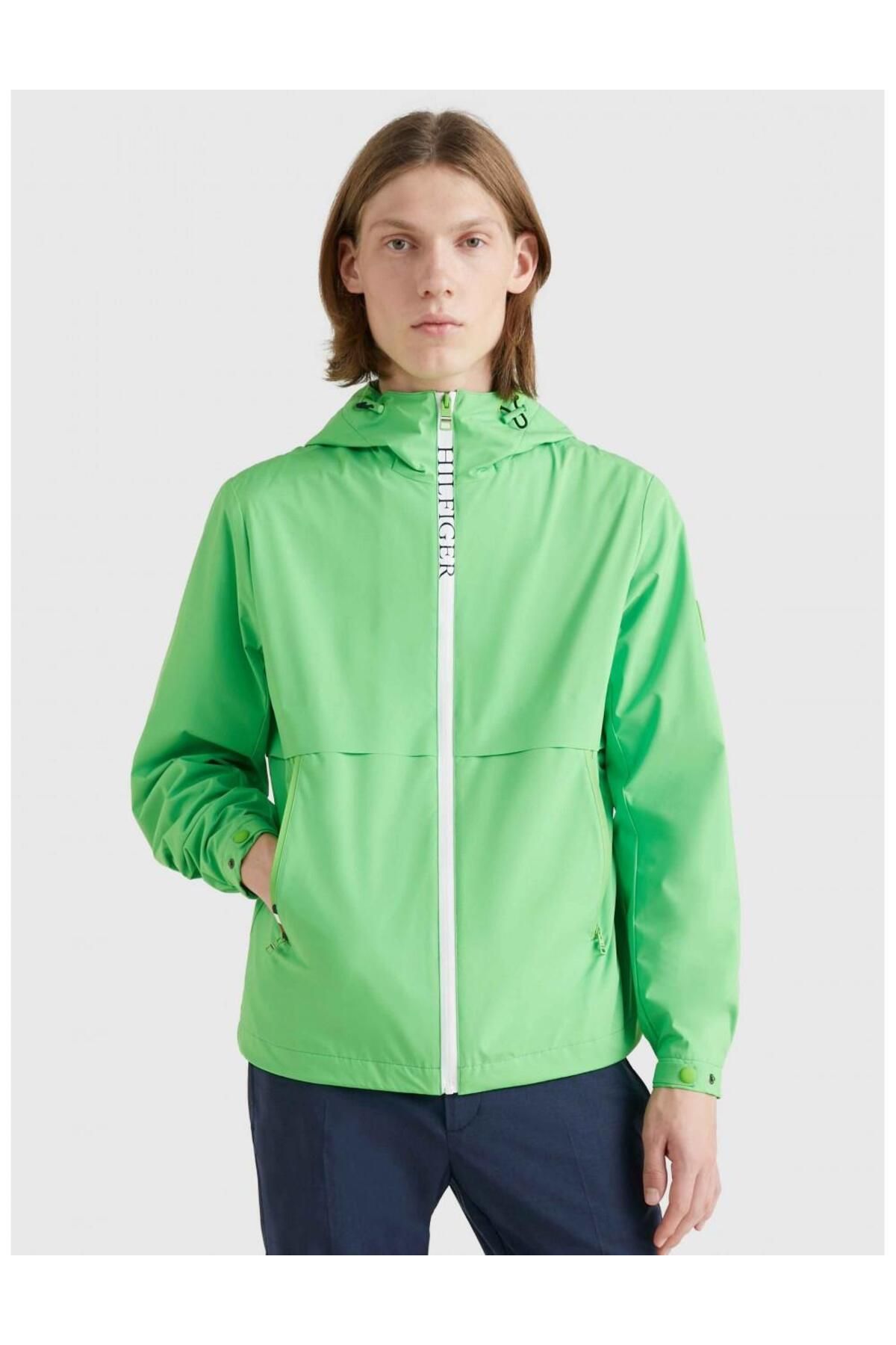 Tommy hilfiger 2024 green windbreaker