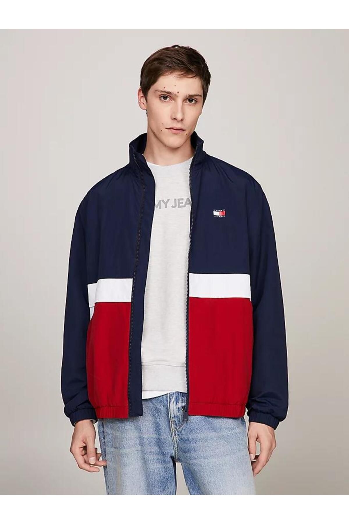 Colorblock windbreaker clearance tommy hilfiger