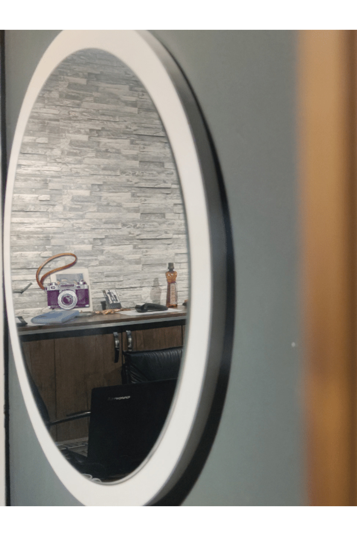 Dekoratif Beyaz Duvar Aynası Wc Hol Antre Oda Konsol Aynası 59 Cm