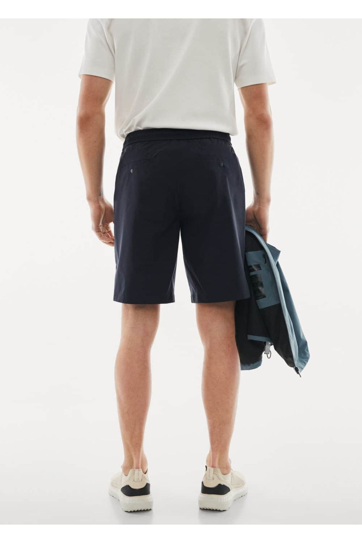 MANGO Man-Technical fabric corded bermuda shorts 4