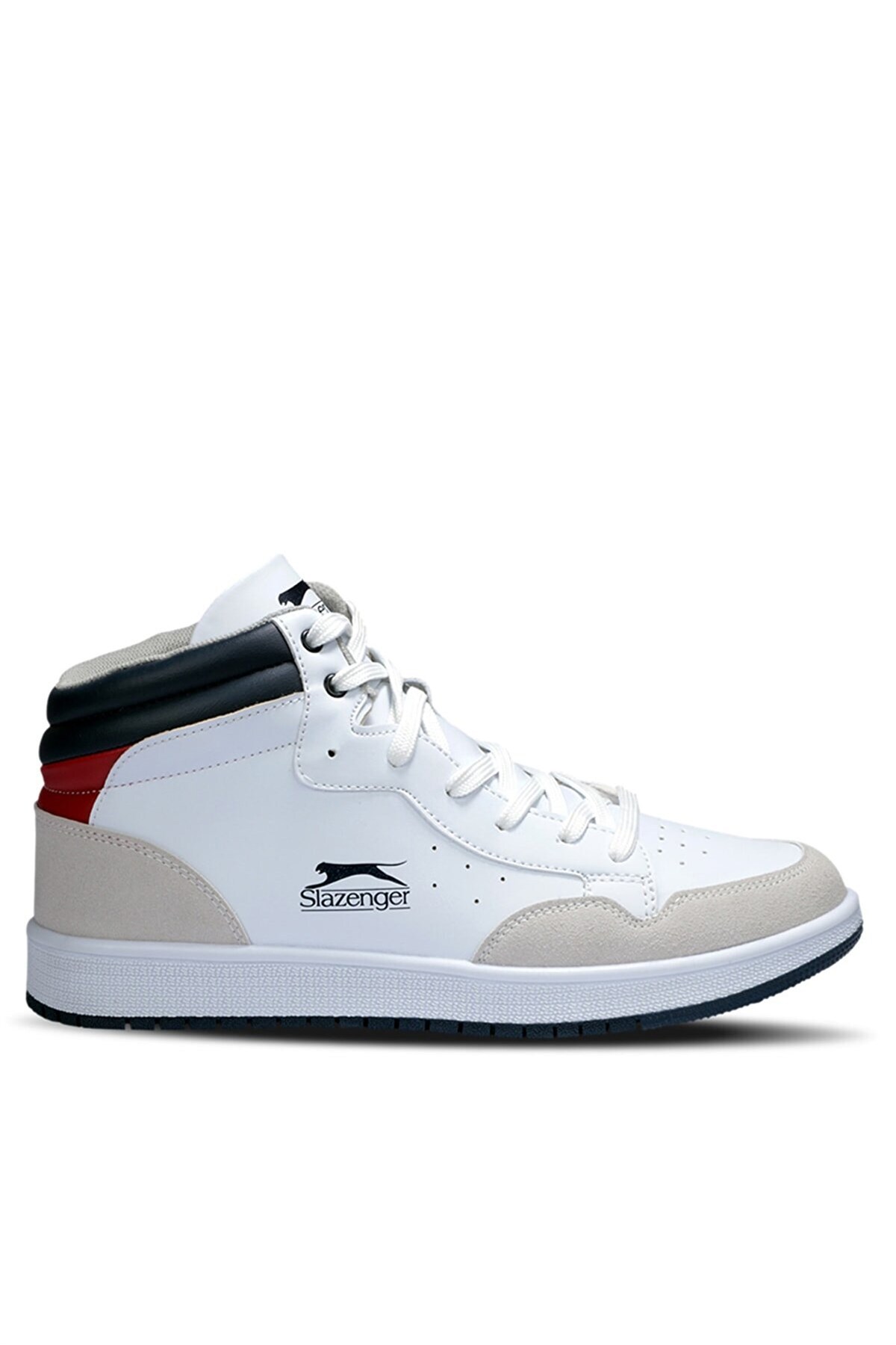 حراج کفش ورزشی مردانه Pace Mid-High-Top 001-000سفید اسلازنگر کفش پیاده روی Slazenger