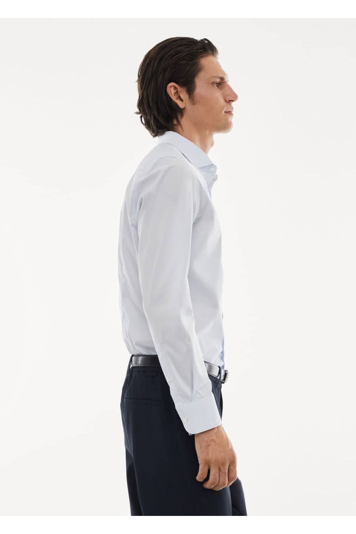 MANGO Man-Stretch Micro Pattern Molded πουκάμισο 6