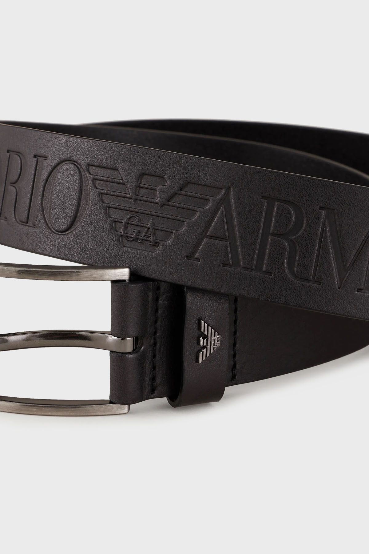 کمربند چرمی مردانه لوگو کمربند Y4S545 Y232J 80001 Emporio Armani