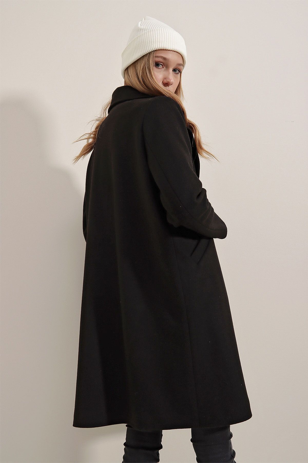 Bigdart-9085 Kaşe Coat - Black 5