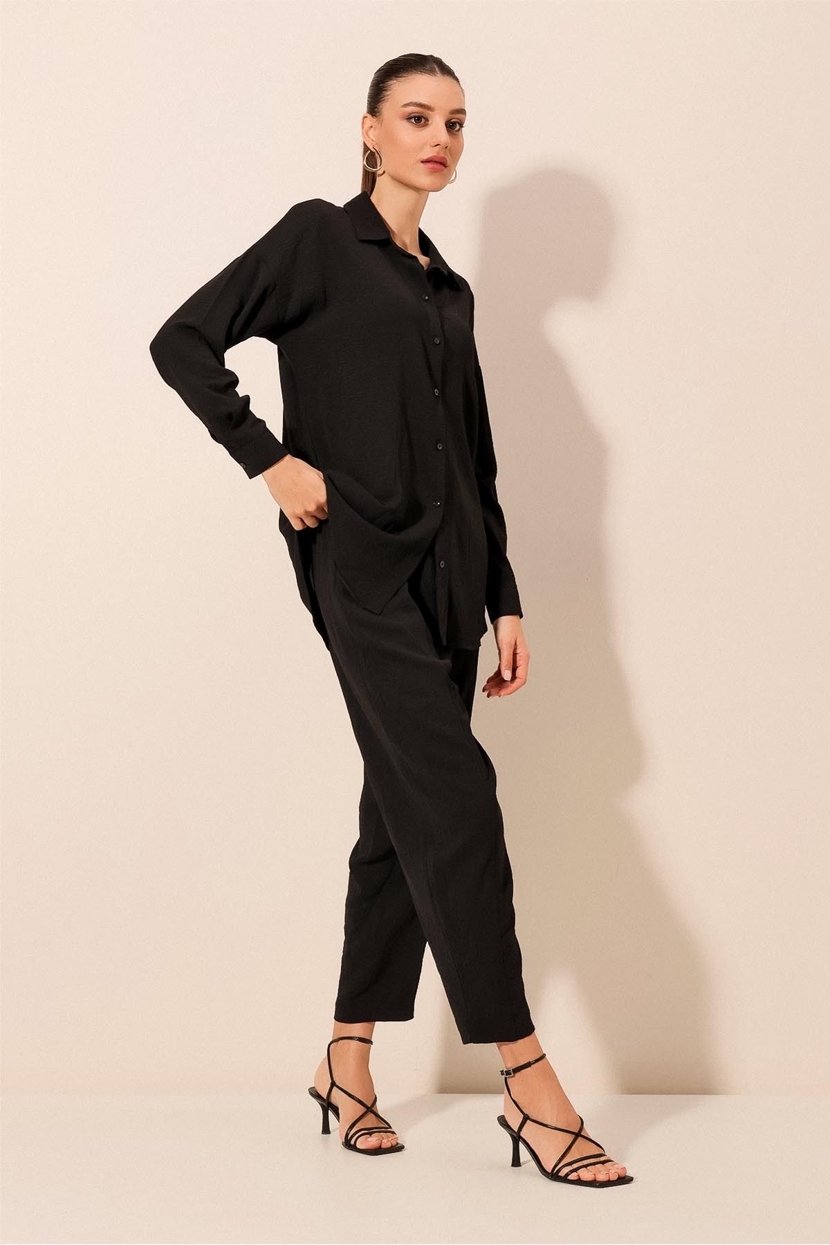 Bigdart-6593 Oversize dupla öltöny - fekete 3