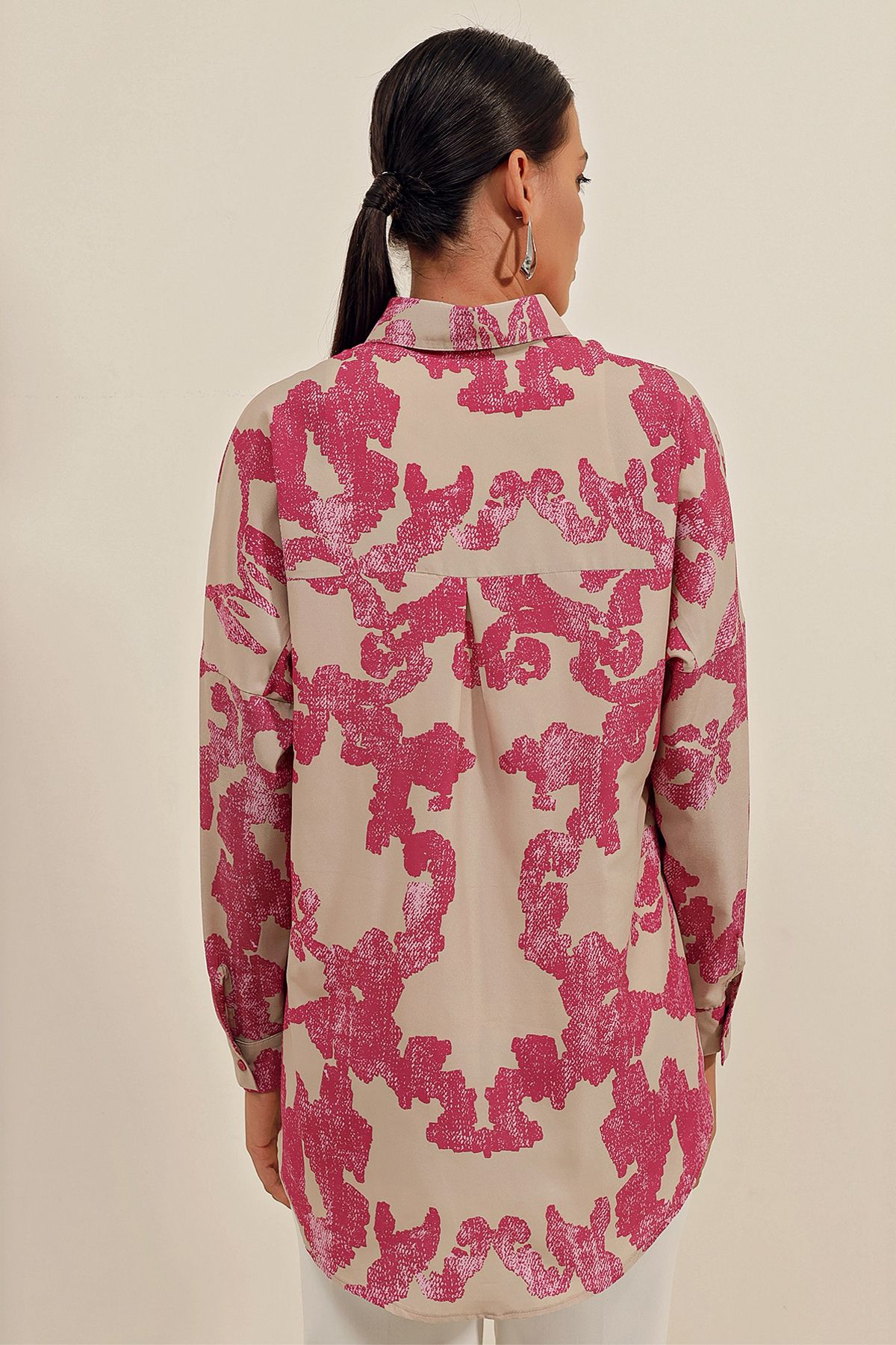 Bigdart-3900 Oversize-Lang-Basic-Hemd – D. Fuchsia 5