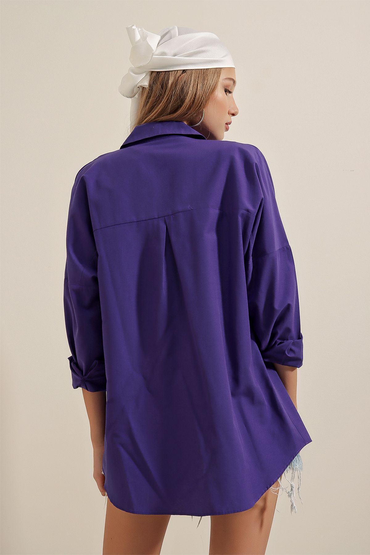 Bigdart-3900 Oversize-Lang-Basic-Hemd – Lila 6
