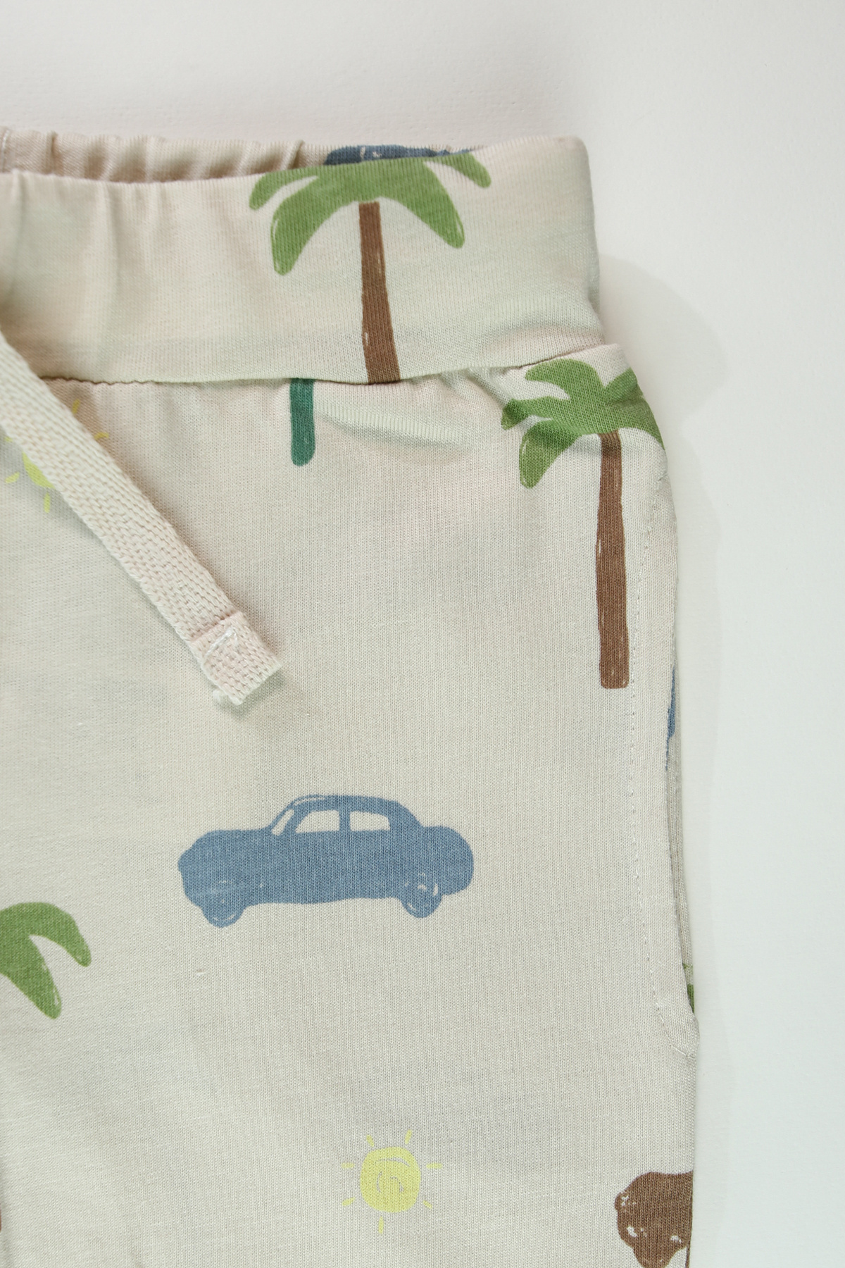 HARİKA KİDS Erkek Çocuk Palmiye Baskılı Çizgili Kısa Kollu Şortlu Alt Üst Takım fotoğrafı 6 (önizleme)