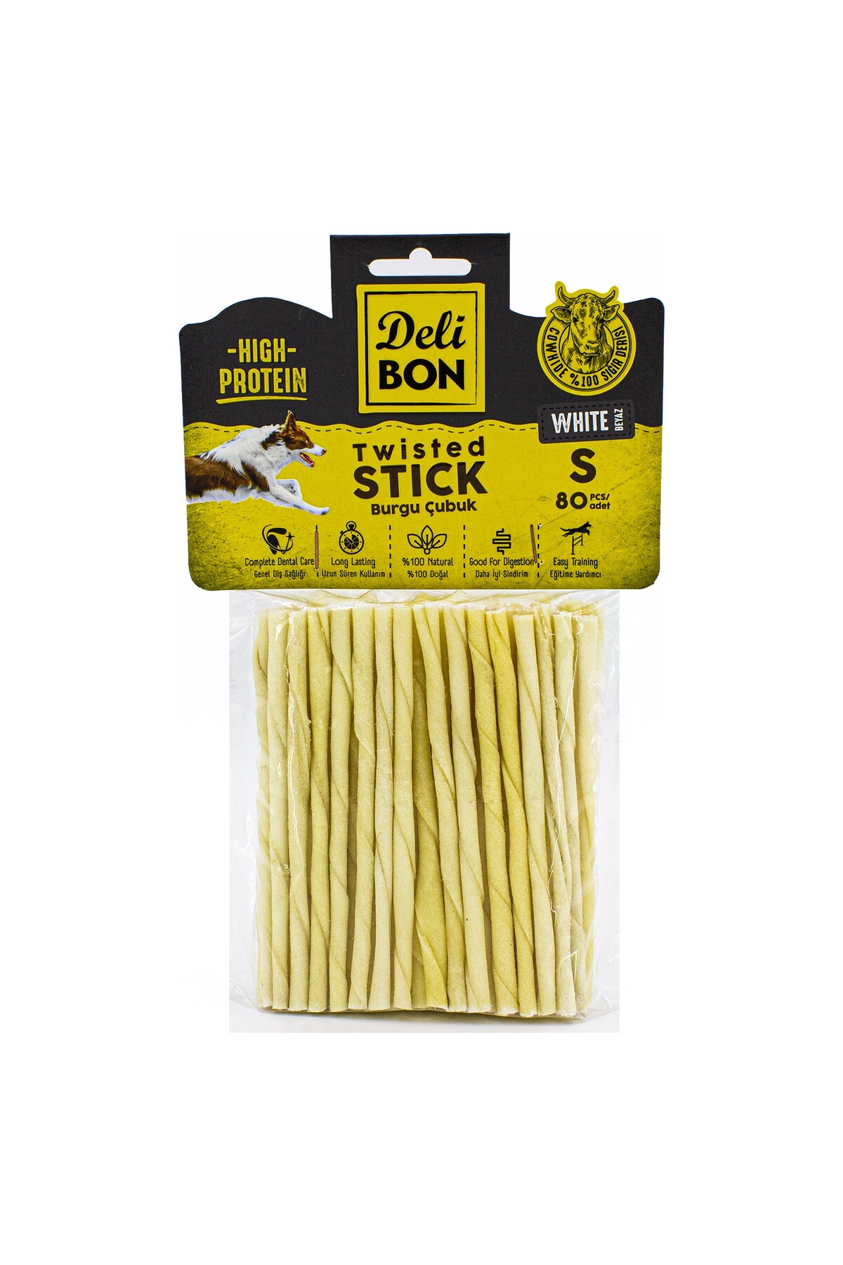 Delibon Burgu Çubuk İnce Boy 80’li Paket Beyaz