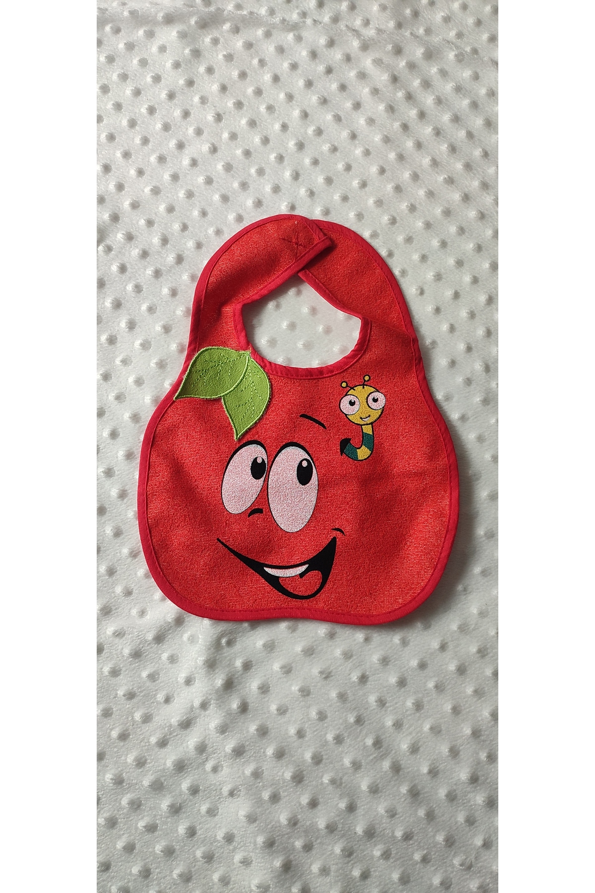 BABY CHILD APPLE FIGURE BIB