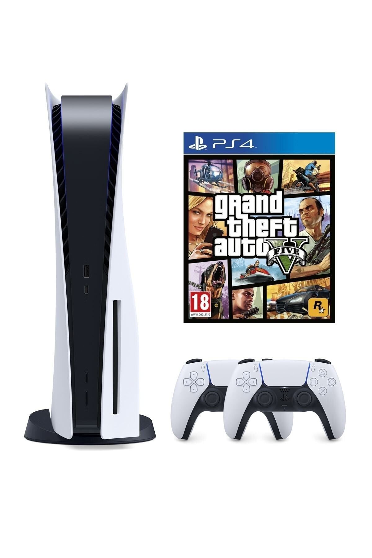 Sony Playstation 5 825 GB + 2. PS5 DualSense + PS5 GTA 5