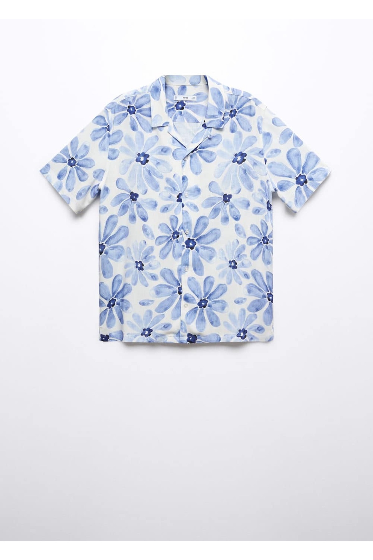 پیراهن مردانه آبی منگوMANGO Man | 57084039 اورجینال - تصویر 3