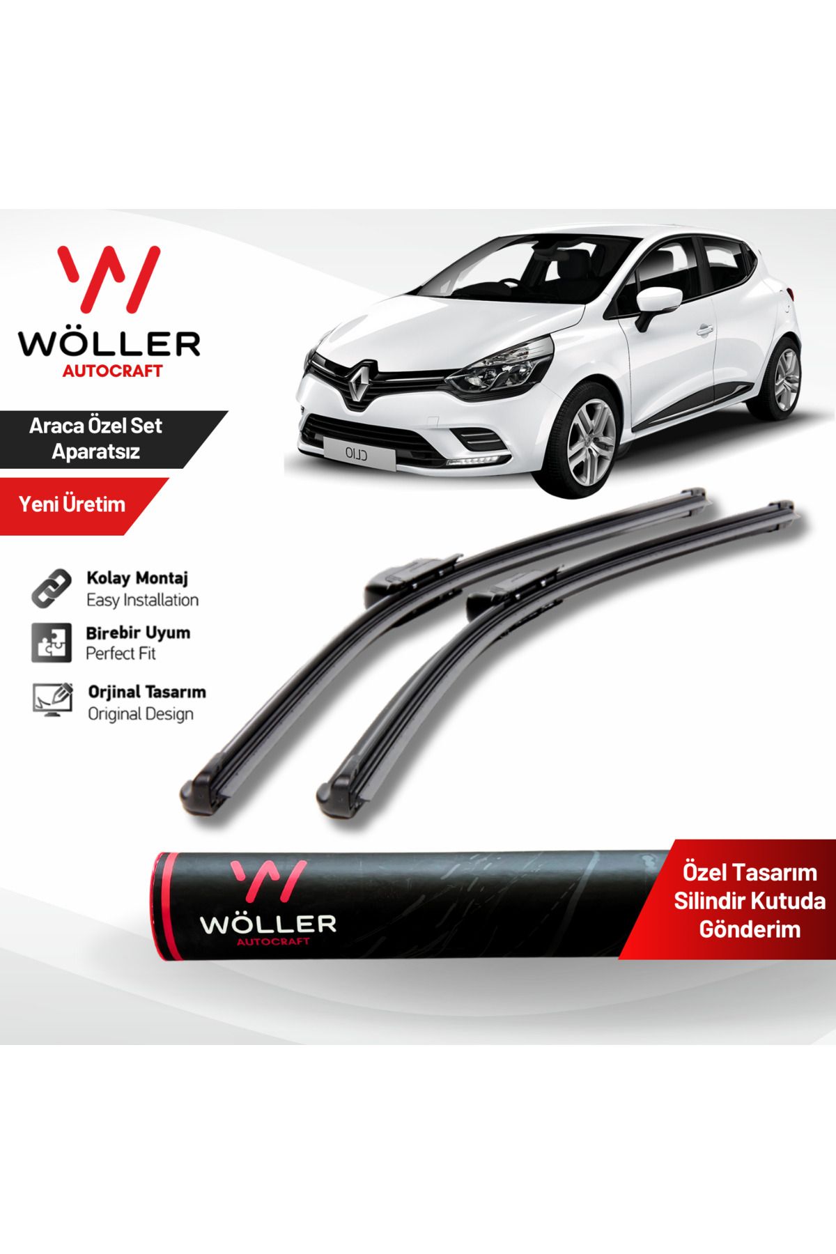 Wöller Renault Clio 4 Wiper 2012 2020 Комплект стеклоочистителей специально для автомобиля wöllersecek307