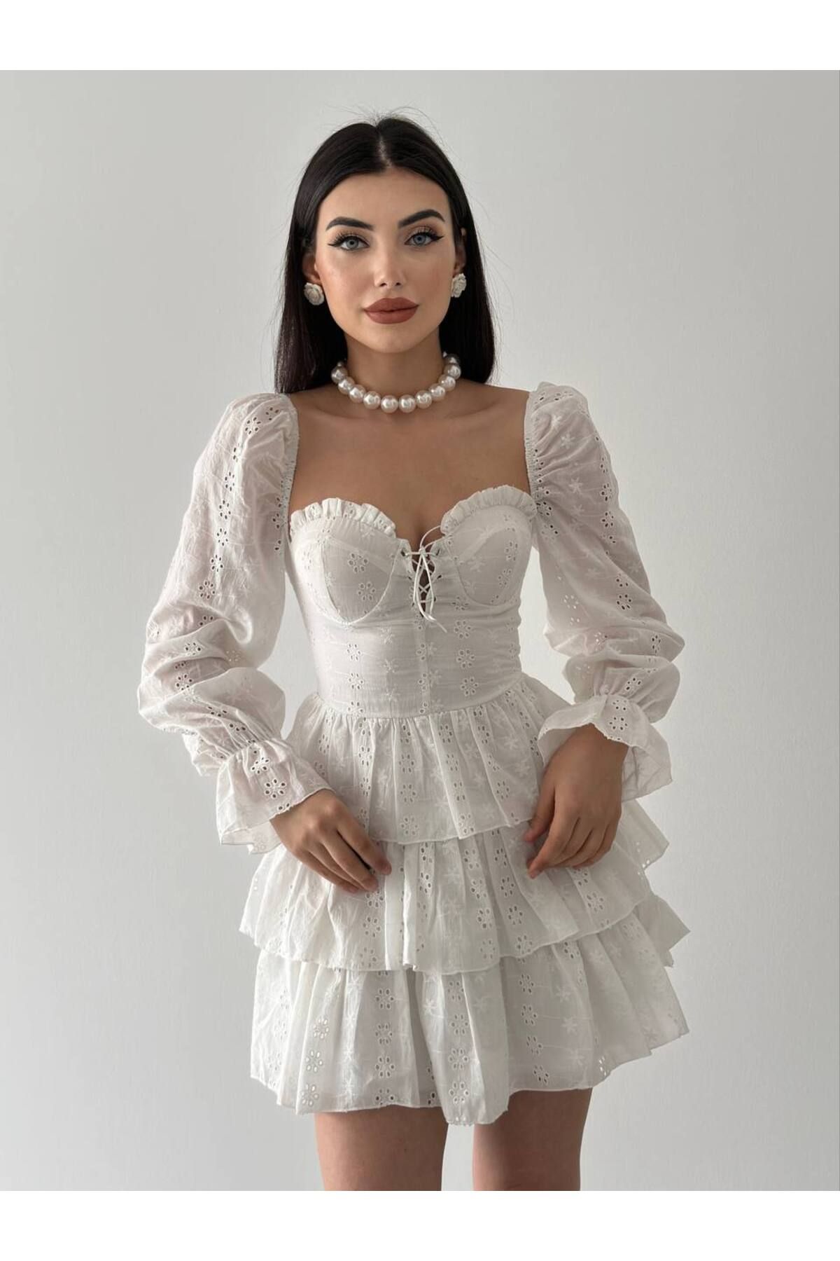 conconmoda Rochie Albă Mini Fisto Femei Ajda Femeie - M
