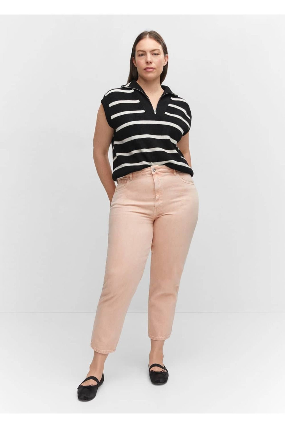 Yüksek belli mom jean
