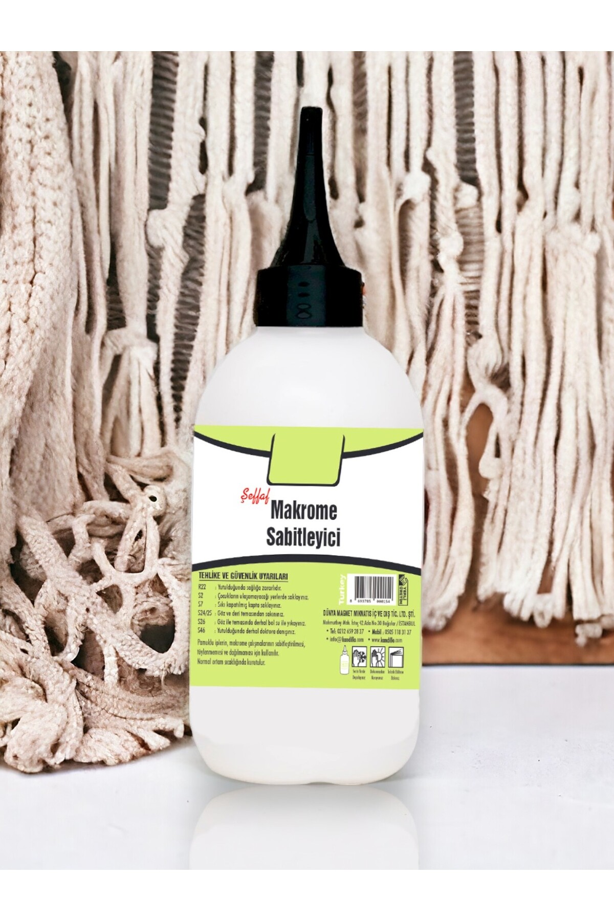 Genel Markalar Makrome Sabitleyici Sıvı, 250 Gr. Tüylenme Ve Dağılma Önleyici Tutkal Yapıştırıcı