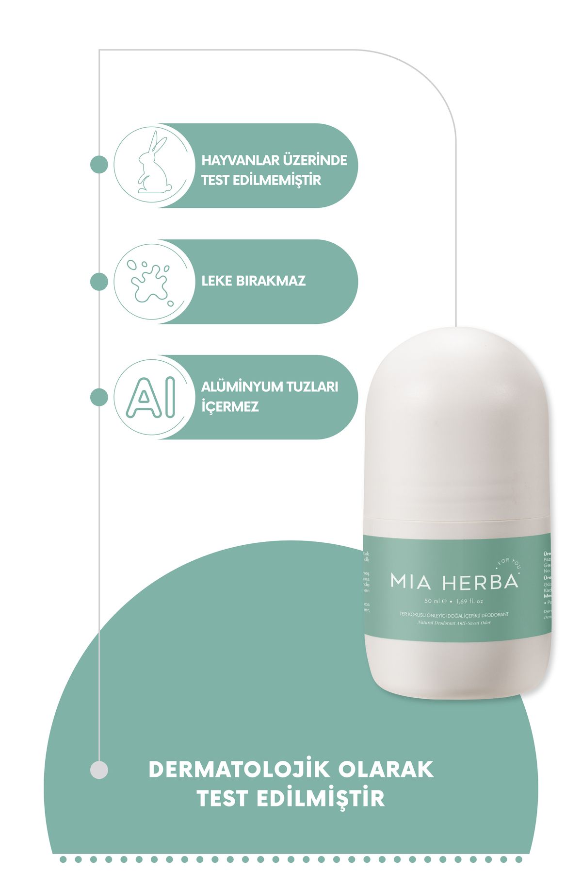 Mia Herba ضد بوی عرق ۵۰ میلی لیتری میا هربا