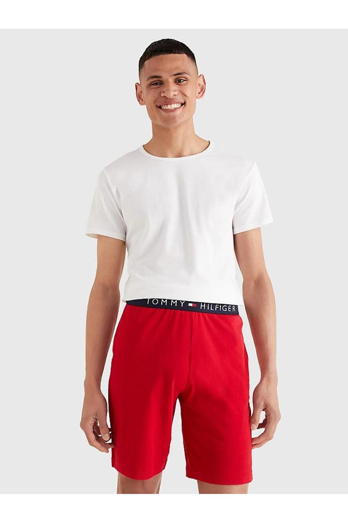تی شرت قرمز مردانه کشش Cn سه راهی Ss 3pack Tommy Hilfiger