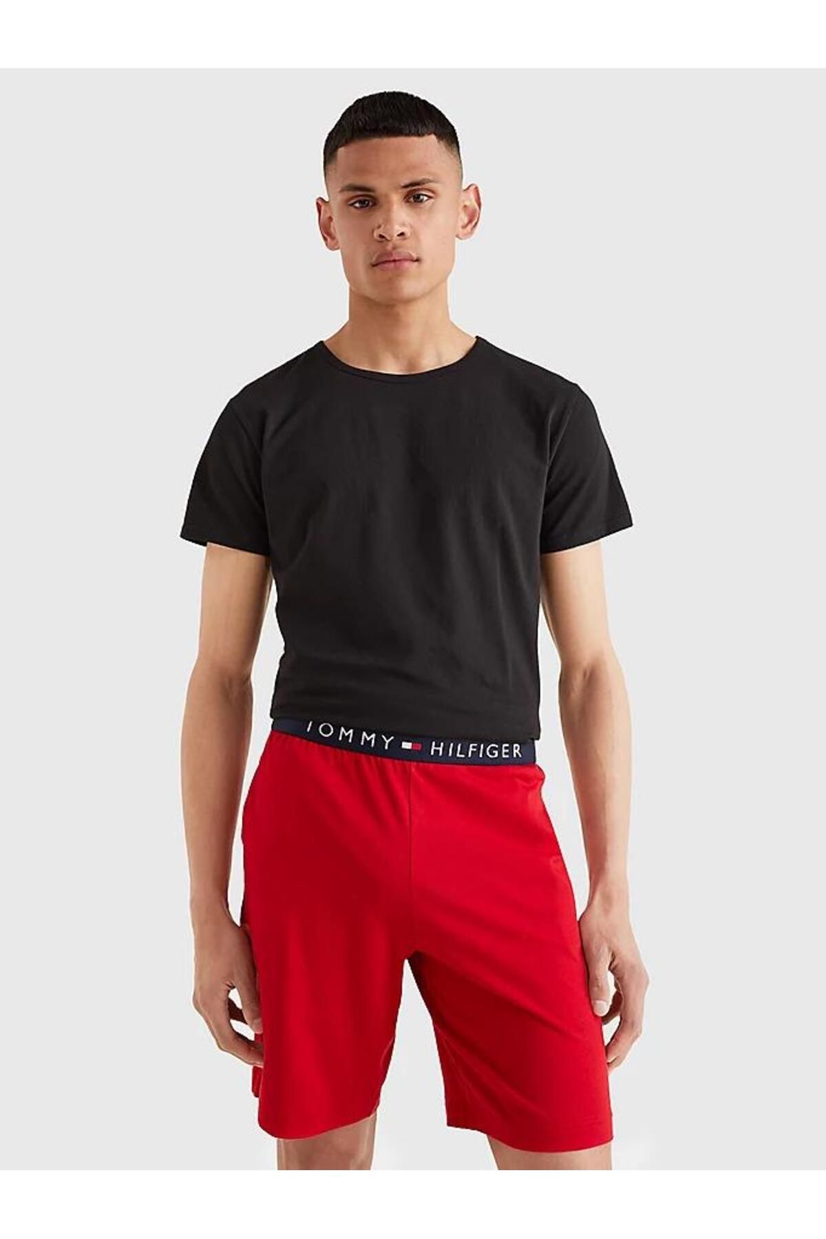 تی شرت قرمز مردانه کشش Cn سه راهی Ss 3pack Tommy Hilfiger