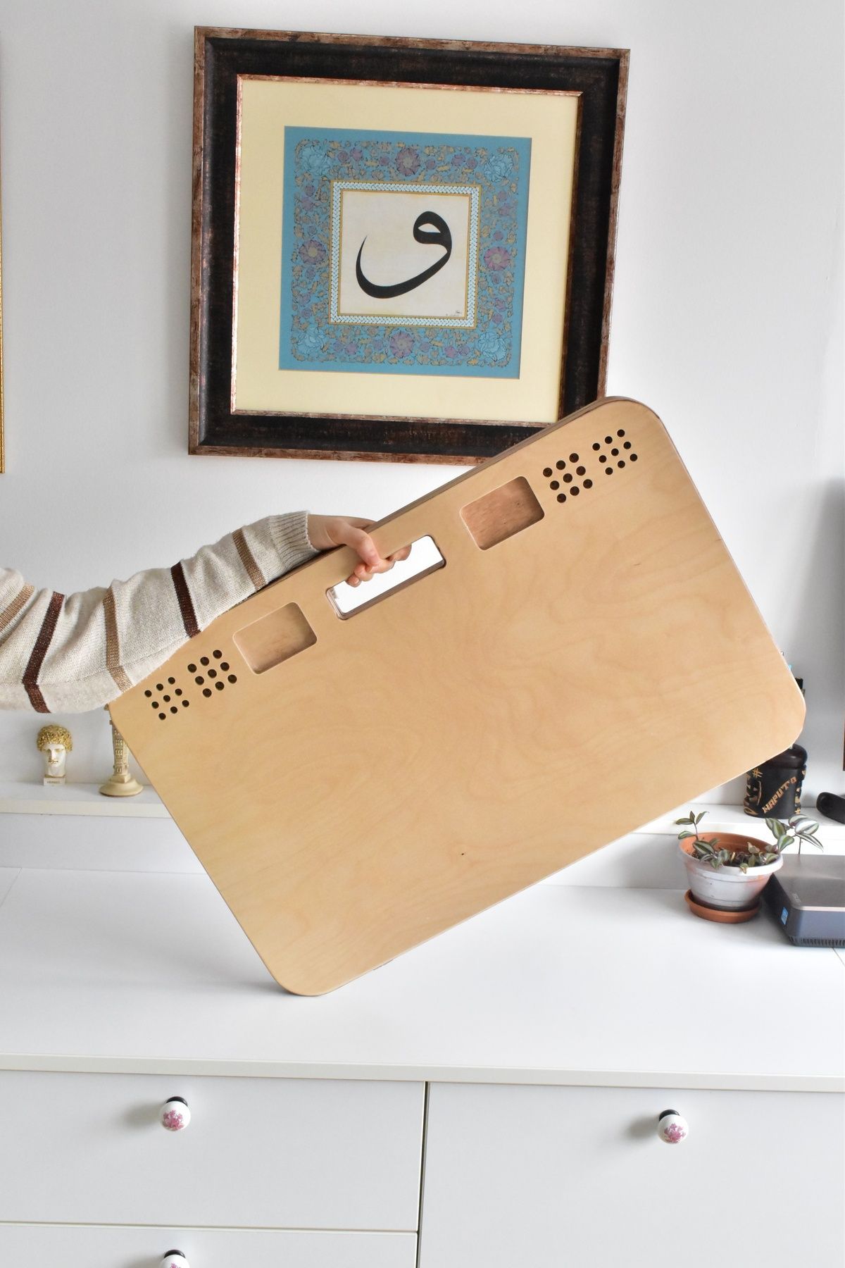 İskarpela-ARCHITECTOR SINAN Portable Wooden A3 Drawing Table, Desktop Easel (Natural Color) 7