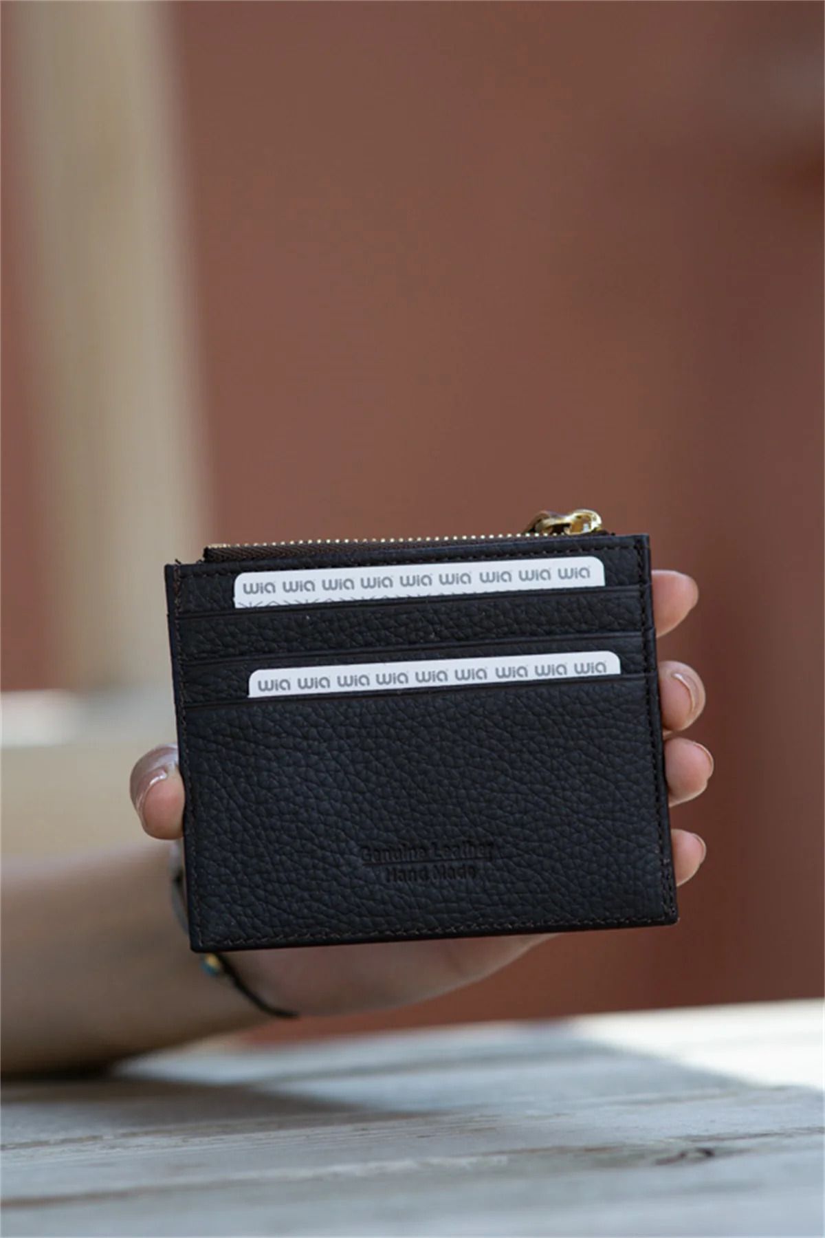 Wia-Women's Leather Card Holder, Tan 535 2