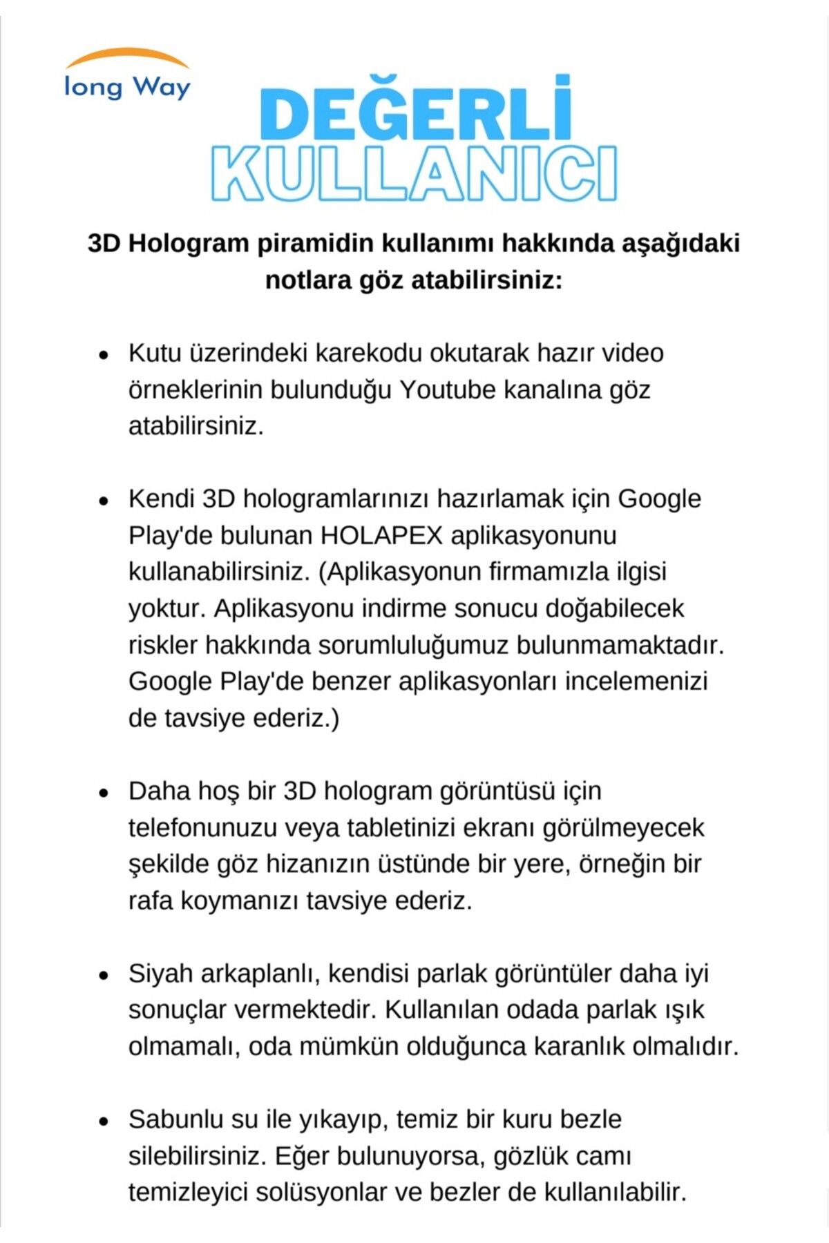 long way-Hologram 3d3D Video Deployment Tool Used For Educational Toy Phone, Tablet 2