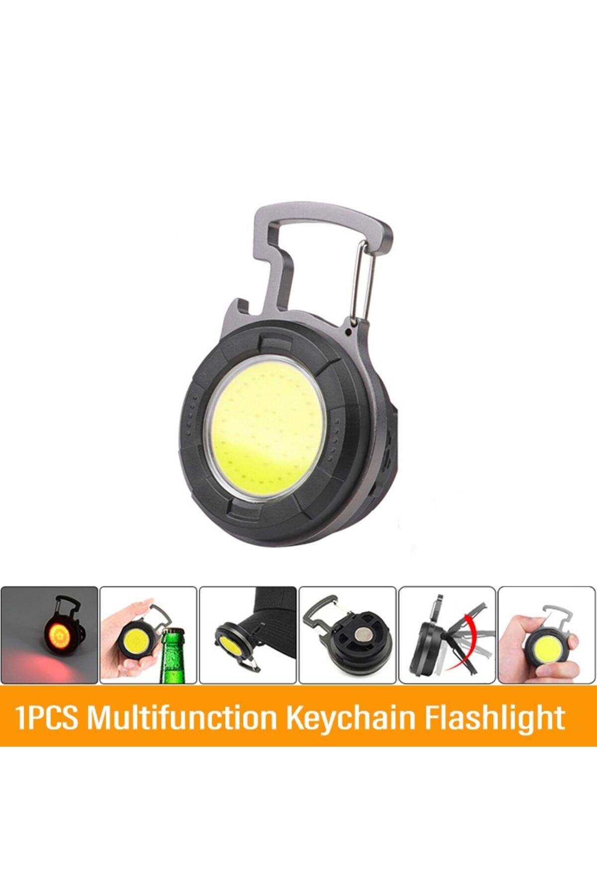 Choice-Portable Cob Keychain Flashlight Led Mini Work Lights Floodlight Type C Rechargeable Bottle Opene... 1