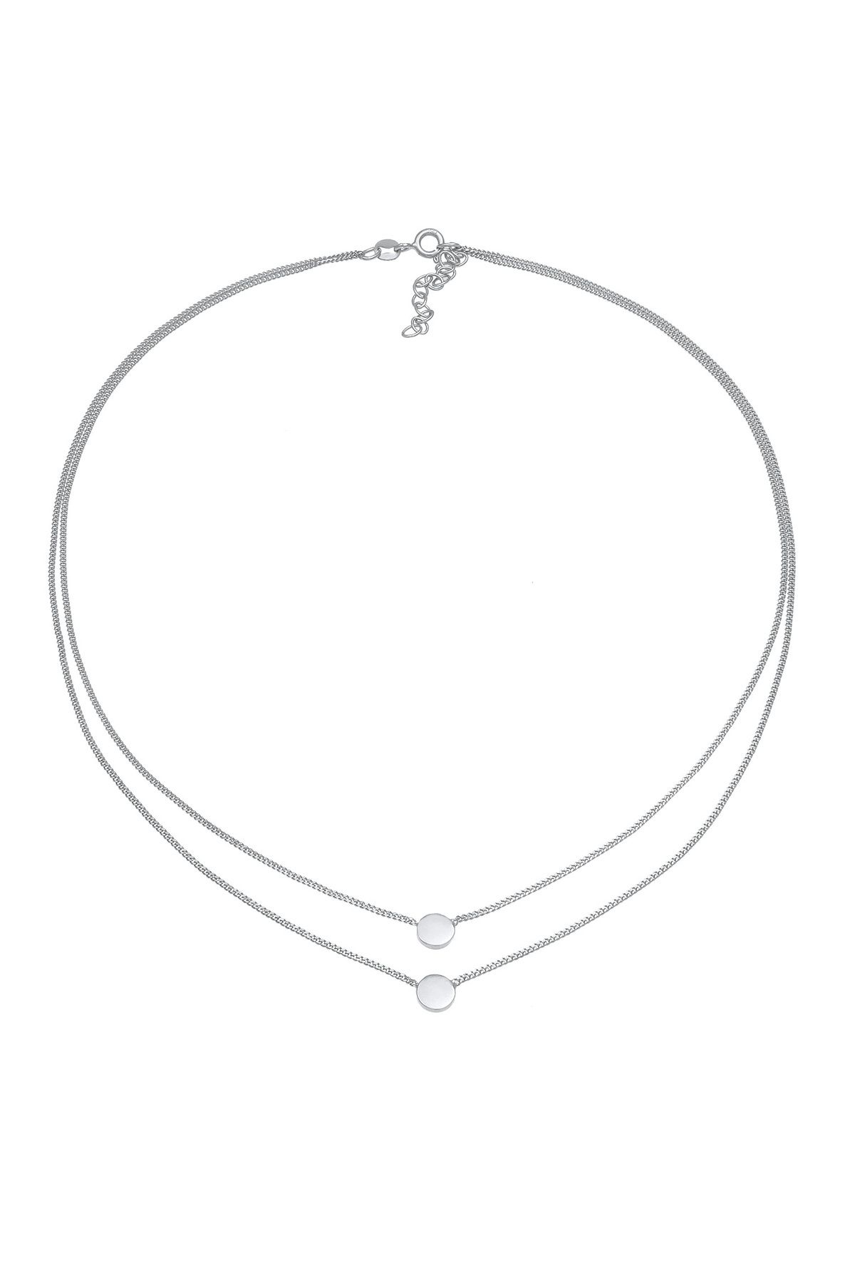 ELLI-Halskette Choker Layering Disc Kreis Geo 925 Silber 3