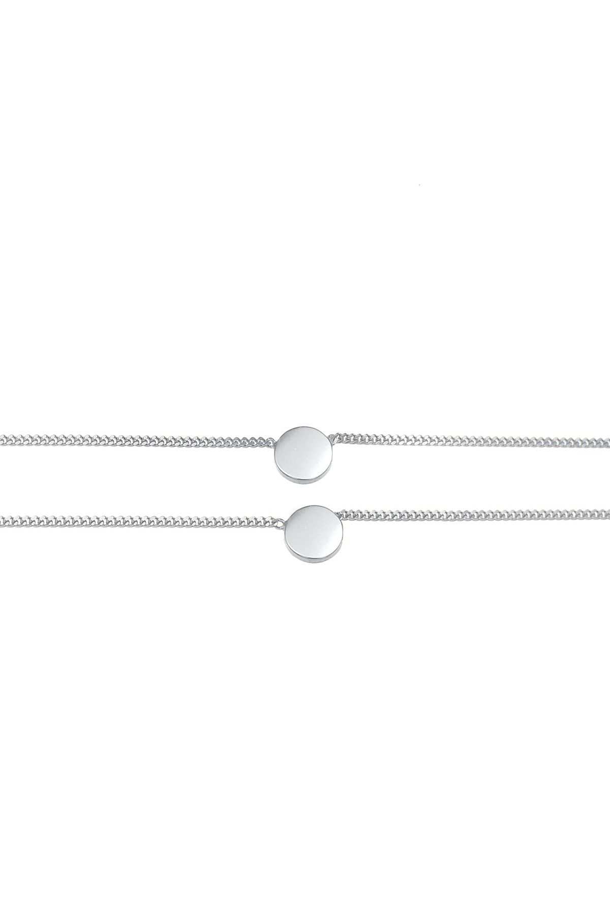 ELLI-Halskette Choker Layering Disc Kreis Geo 925 Silber 2